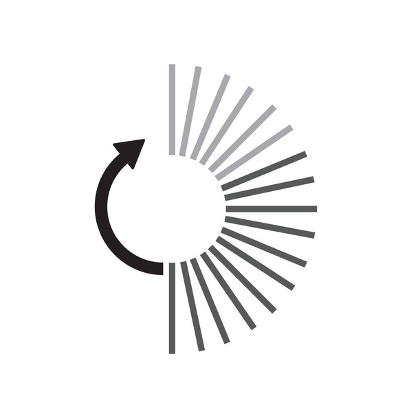 Icono de carga signo vectorial y símbolo aislado sobre fondo blanco
 - Vector, imagen