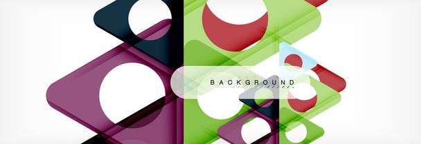 Geometric background, circles and triangles shapes banner. Illustration for business brochure or flyer, presentation and web design layout - Vector, Image