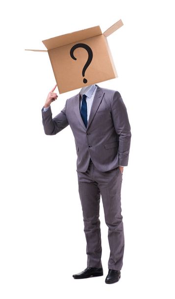 Бизнесмен, задающий вопросы в бизнес-концепции - Фото, изображение