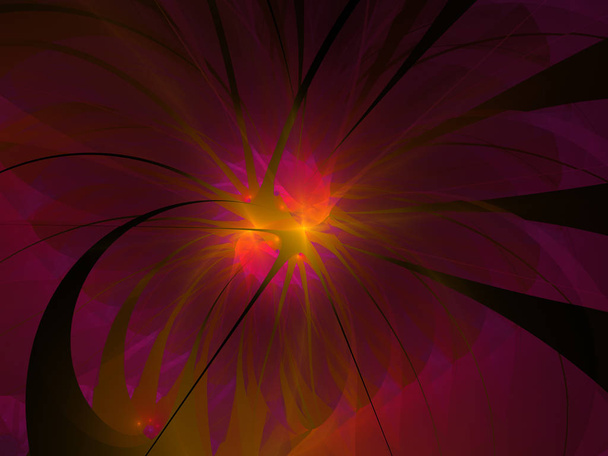Fleurs fractales douces et douces image générée par ordinateur pour le logo, concepts de conception, web, impressions, affiches. Fond de fleur rouge
 - Photo, image