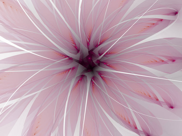 Gentle and soft fractal flowers computer generated image for logo, design concepts, web, prints, posters. Flower background - Photo, image
