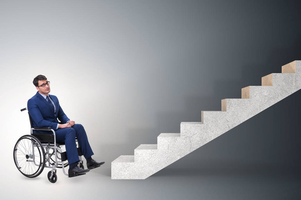 Conceito de acessibilidade com cadeira de rodas para deficientes - Foto, Imagem