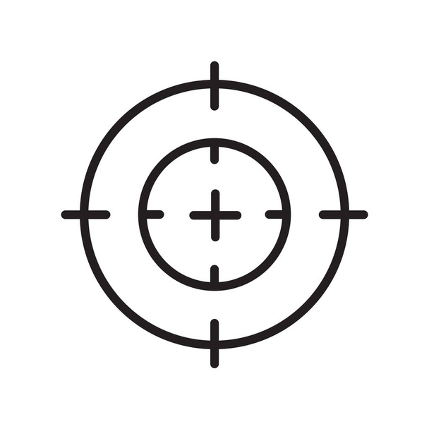 Objetivo vector icono aislado en el fondo blanco para su diseño web y aplicación móvil, concepto de logotipo de objetivo, símbolo de esquema, signo lineal
 - Vector, imagen