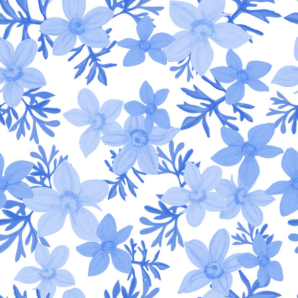 Floral seamless pattern of flowers  Bidens - Вектор,изображение