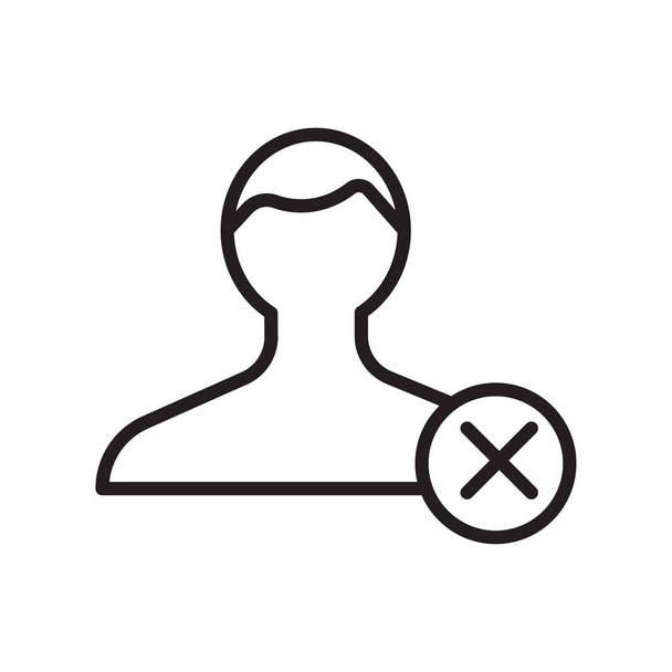 Знак вектора иконки пользователя и символ изолированы на белом фоне, концепция логотипа пользователя, символ контура, линейный знак
 - Вектор,изображение