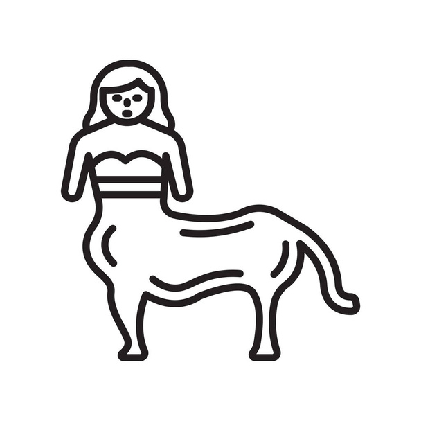 Centaur icon vector sign and symbol isolated on white background - Vector, Image