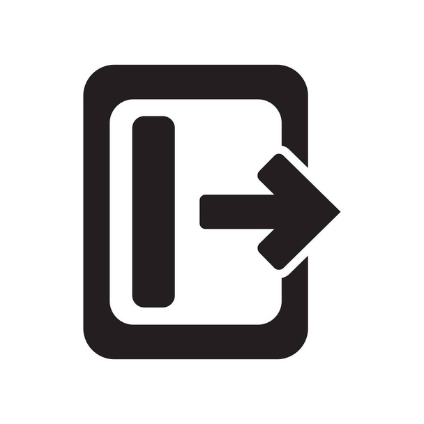 Вектор значка выхода изолирован на белом фоне для веб и мобильного дизайна приложения, Logout концепции логотипа
 - Вектор,изображение