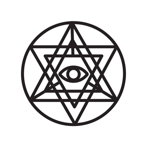 Sri yantran kuvake vektori eristetty valkoisella taustalla web-ja mobiilisovelluksen suunnittelu, Sri yantran logo käsite
 - Vektori, kuva