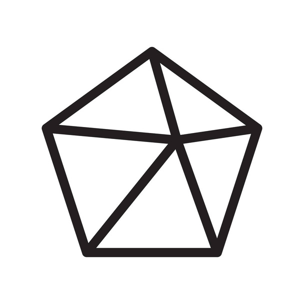 Dodekaeder-Symbolvektor isoliert auf weißem Hintergrund für Ihr Web- und Mobile-App-Design, Dodekaeder-Logo-Konzept - Vektor, Bild