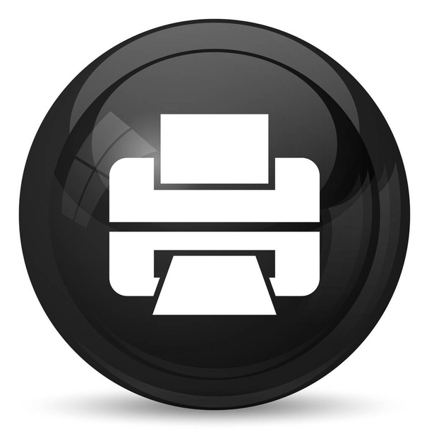 Printer icon. Internet button on white background - Photo, Image