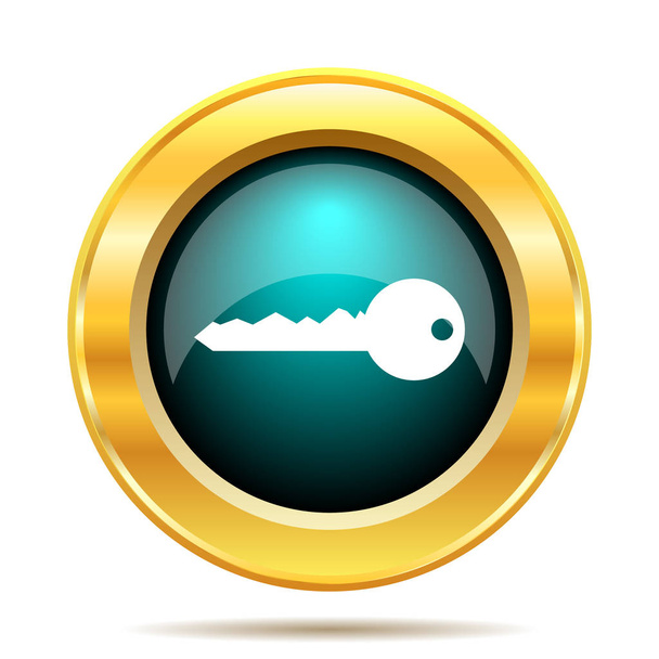 Kulcs ikon. Internet gomb fehér háttér - Fotó, kép