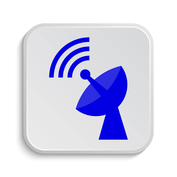 Icono de antena inalámbrica. Botón de Internet sobre fondo blanco
 - Foto, imagen