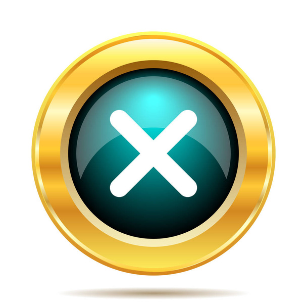 x Symbol schließen. Internet-Taste auf weißem Hintergrund - Foto, Bild