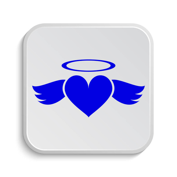 Icono ángel del corazón. Botón de Internet sobre fondo blanco
 - Foto, Imagen