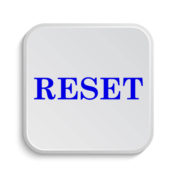 Reset pictogram. Internet knop op witte achtergrond - Foto, afbeelding