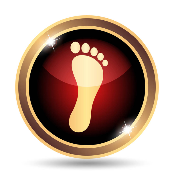 Fußabdruck-Symbol. Internet-Taste auf weißem Hintergrund - Foto, Bild