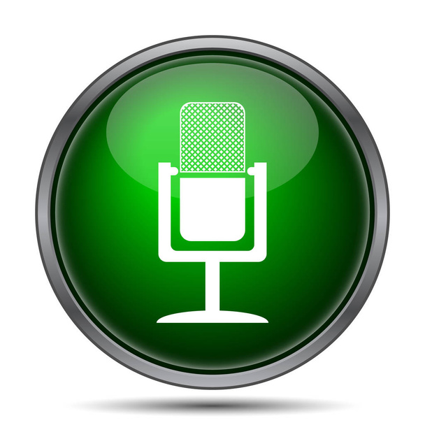 Mikrofoni-ikoni. Internet-painike valkoisella taustalla
 - Valokuva, kuva