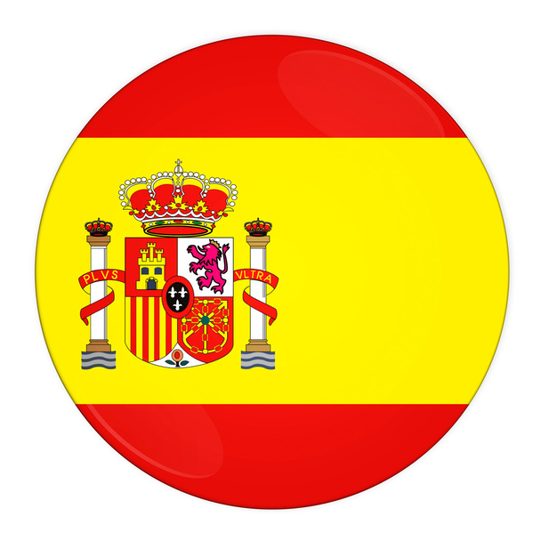 Spain button with flag - Photo, Image