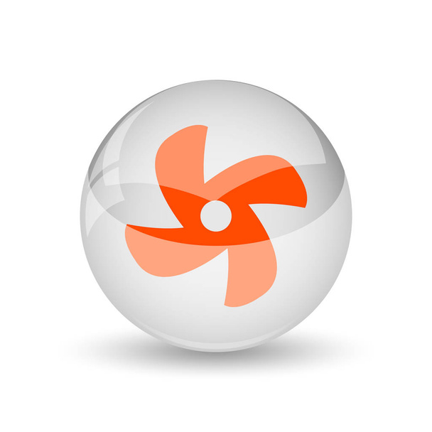 Ventilátor ikonra. Internet gomb fehér háttér - Fotó, kép