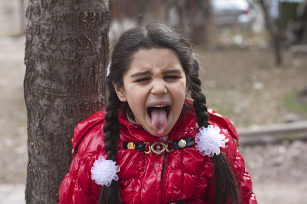 GIRL WITH OPEN MOUTH - Photo, Image