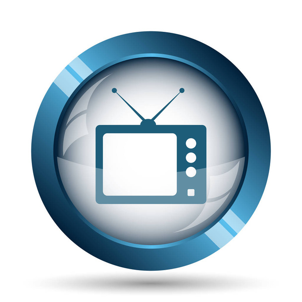 Retro tv ikonra. Internet gomb fehér háttér - Fotó, kép