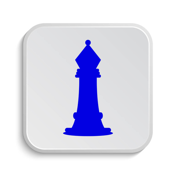 Ikona szachy. Przycisk Internet na białym tle - Zdjęcie, obraz