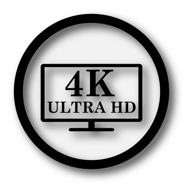 4K ultra HD icon. Internet button on white background - Foto, immagini