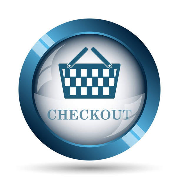Checkout icon. Internet button on white background - Φωτογραφία, εικόνα