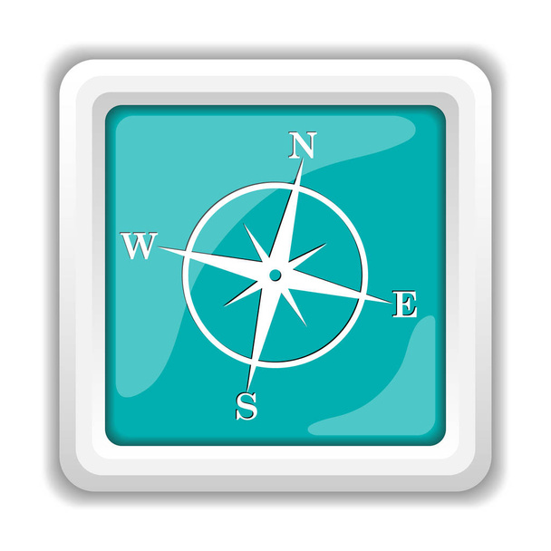 Kompass-Symbol. Internet-Taste auf weißem Hintergrund - Foto, Bild