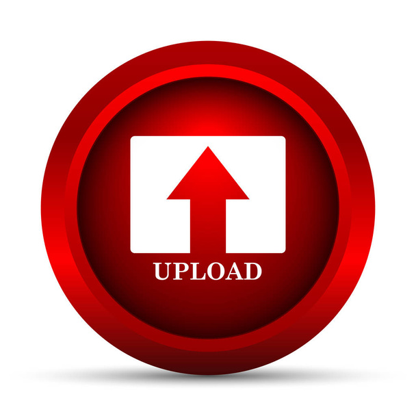 Upload icon. Internet button on white background - 写真・画像