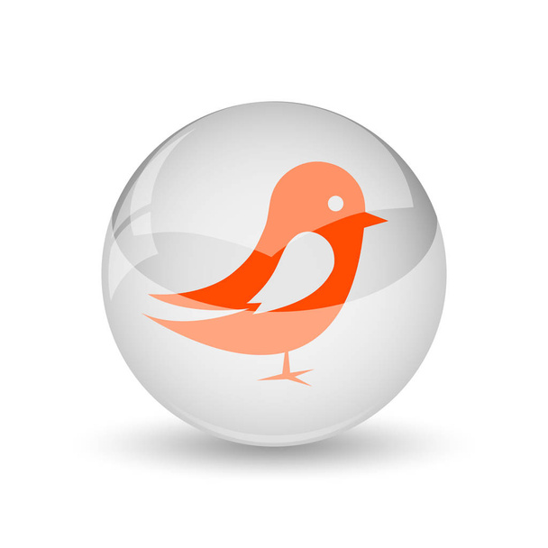 鳥のアイコン。白い背景の上のインター ネット ボタン - 写真・画像