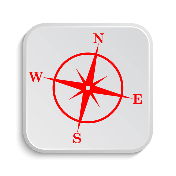 Compass icon. Internet button on white background - Photo, Image