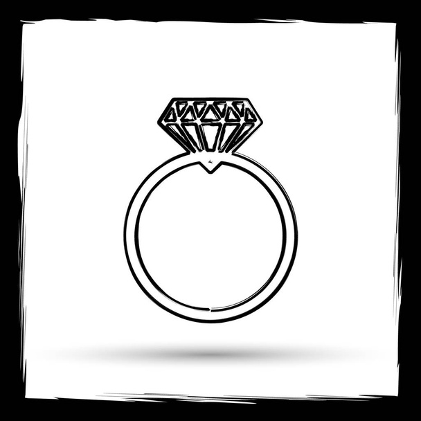 Diamond ring icon - Photo, Image