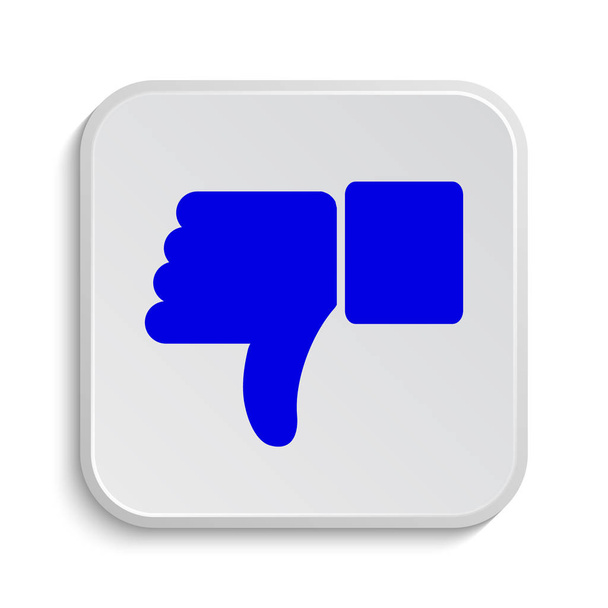 Thumb down icon. Internet button on white background - Photo, Image