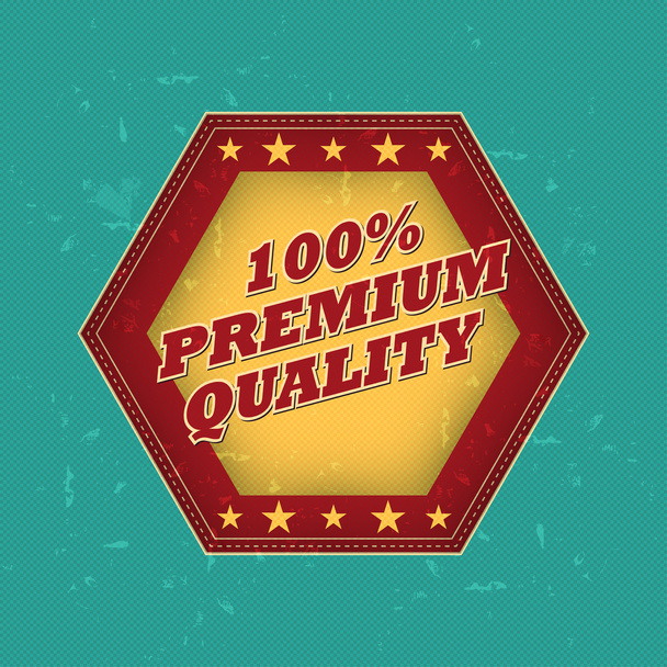 100 pourcentages qualité premium - label rétro
 - Photo, image