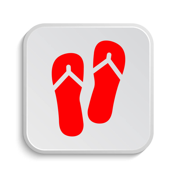Slippers icon. Internet button on white background - 写真・画像