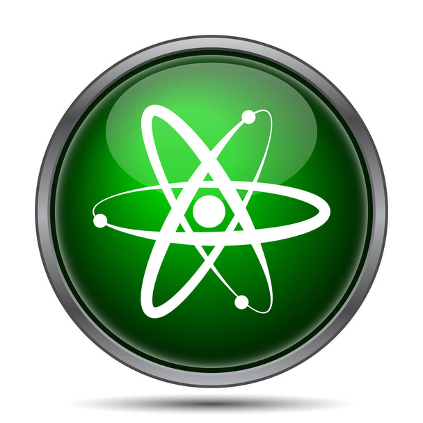 Het pictogram van de atomen. Internet knop op witte achtergrond - Foto, afbeelding