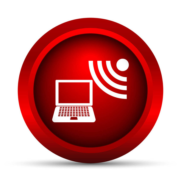 Wireless laptop icon - Photo, Image