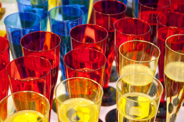 multi-colored glasses catering - Foto, immagini