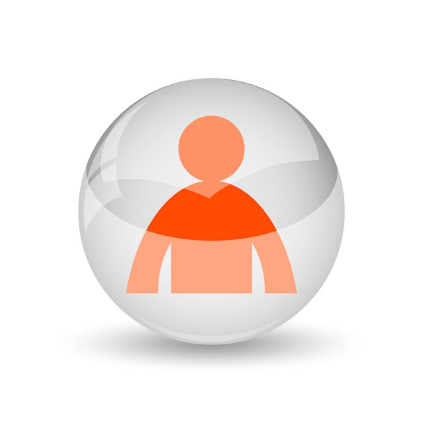 User profile icon. Internet button on white background - Photo, Image