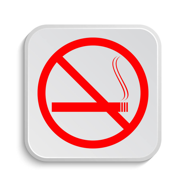 No fumar icono. Botón de Internet sobre fondo blanco
 - Foto, imagen