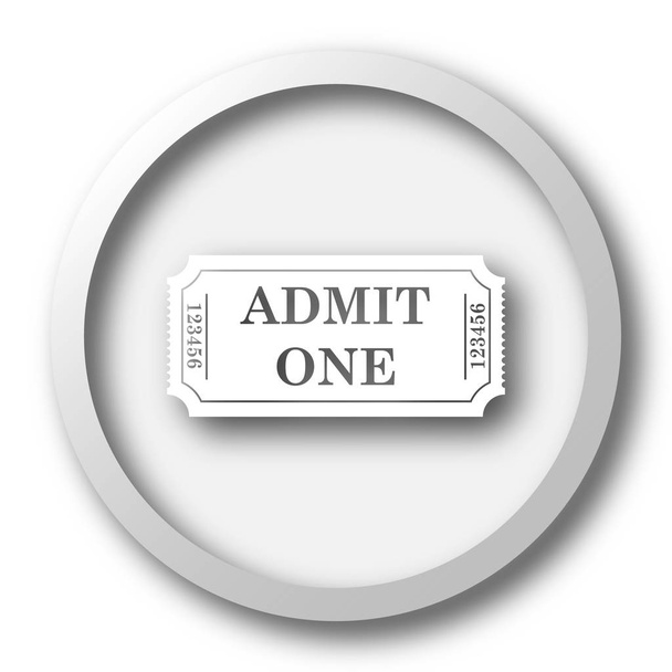 Admin un icono de ticket. Botón de Internet sobre fondo blanco
 - Foto, Imagen