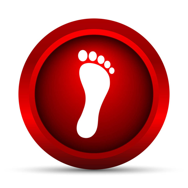 Foot print icon. Internet button on white background - Foto, imagen