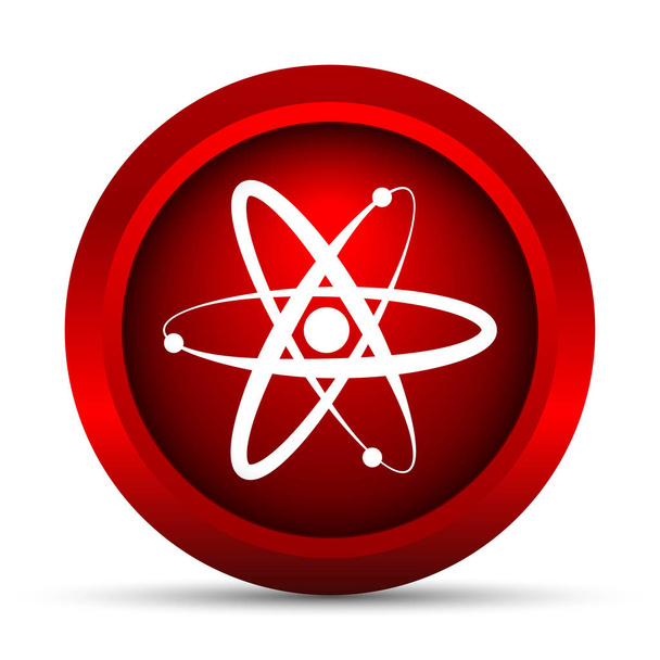 Icono de átomos. Botón de Internet sobre fondo blanco
 - Foto, imagen