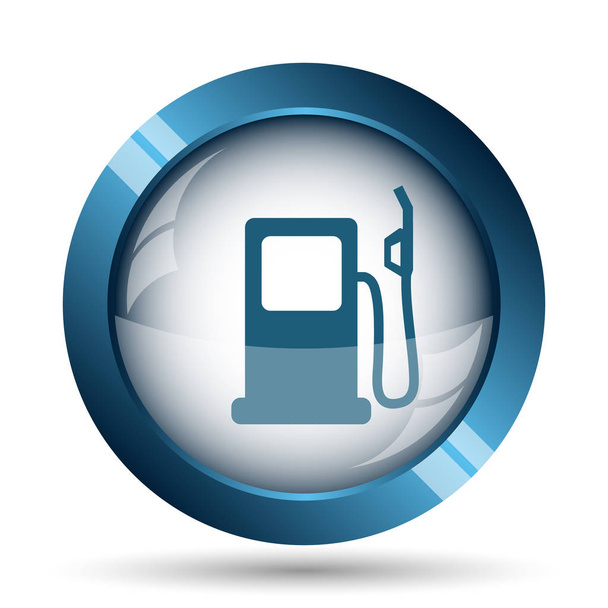 Gáz szivattyú ikonra. Internet gomb fehér háttér - Fotó, kép