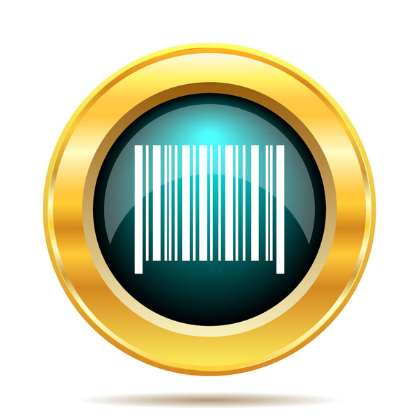 Barcode pictogram. Internet knop op witte achtergrond - Foto, afbeelding