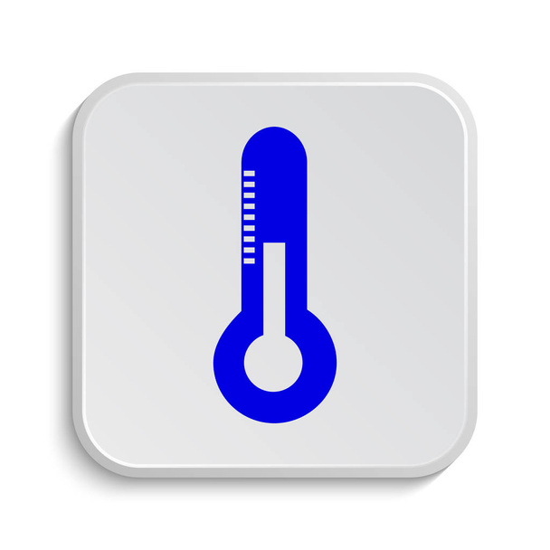 Icône du thermomètre. Bouton Internet sur fond blanc
 - Photo, image