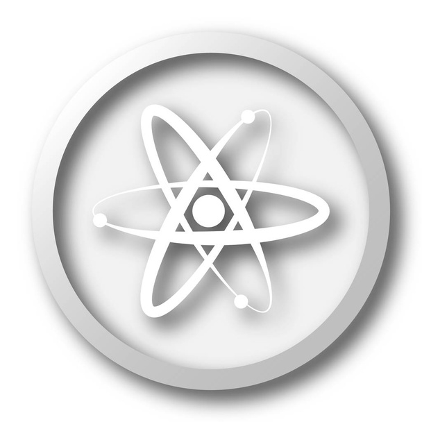 原子のアイコン。白い背景の上のインター ネット ボタン - 写真・画像