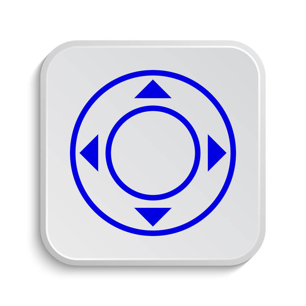 Icono de joystick. Botón de Internet sobre fondo blanco
 - Foto, imagen