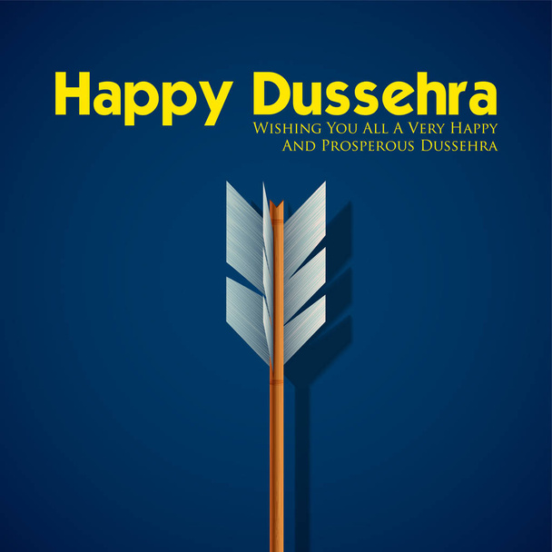 Pijl van Rama in Happy Dussehra festival van India achtergrond - Vector, afbeelding